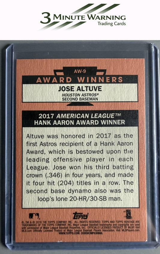 2018 Topps Heritage #AW-9 Jose Altuve Award Winners