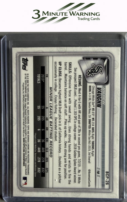 2020 Bowman #BCP-26 Andrew Vaughn Mojo