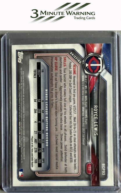 2018 Bowman #BCP93 Royce Lewis Chrome Prospects