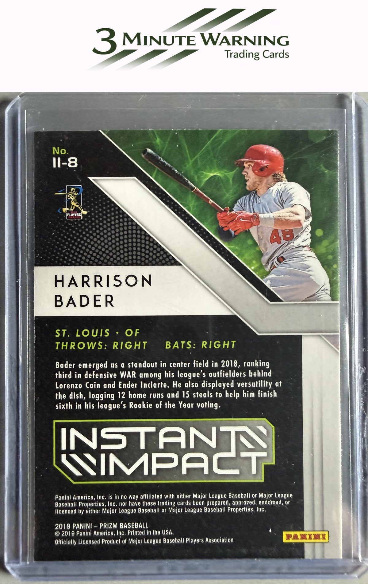 2019 Panini Prizm #II-8 Harrison Bader Instant Impact
