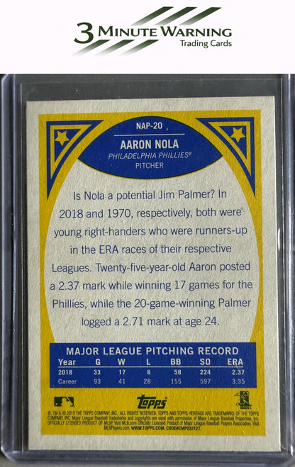 2019 Topps Heritage #NAP-20 Aaron Nola New Age Performers
