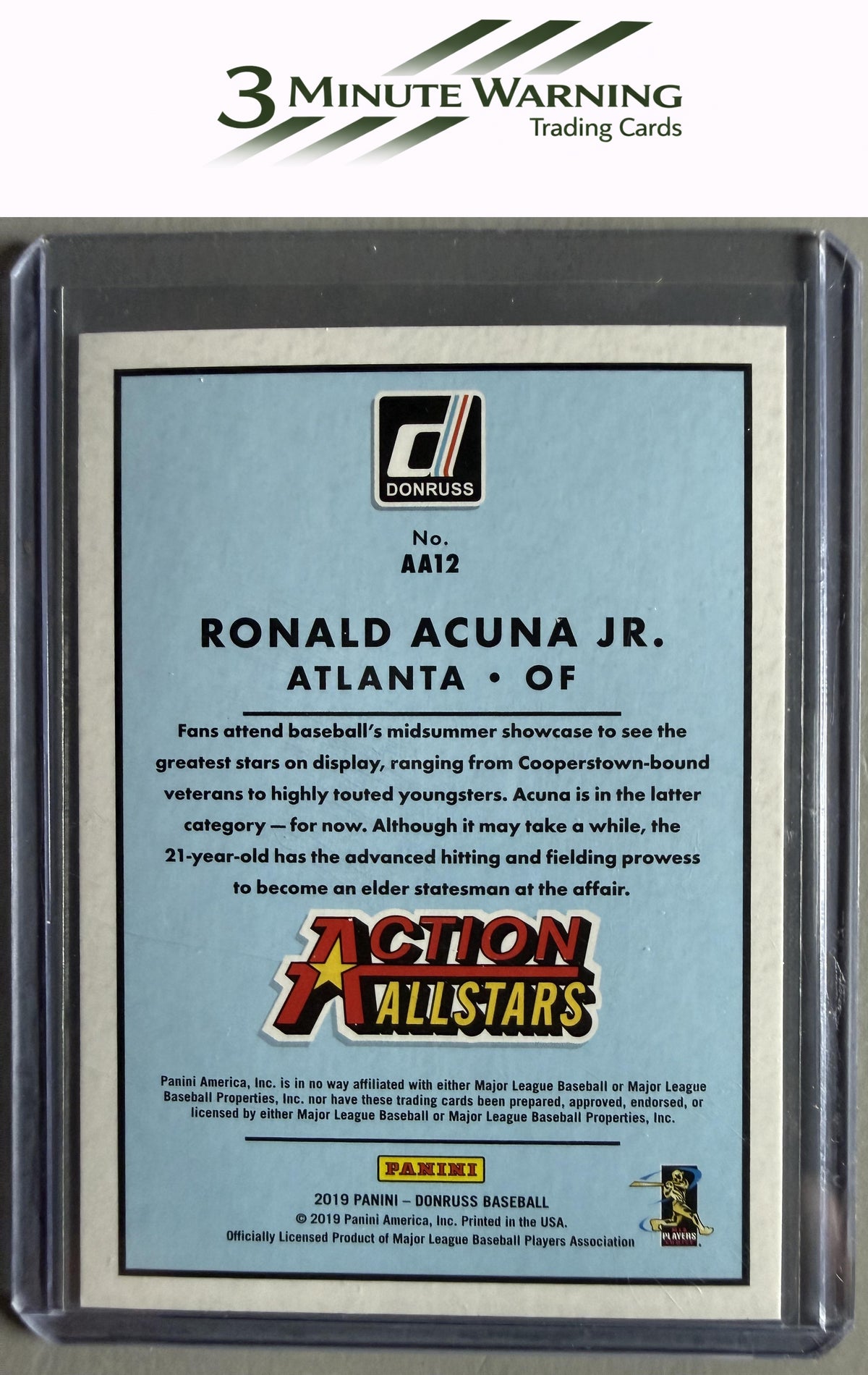 2019 Donruss #AA12 Ronald Acuna Jr. Action All-Stars Pink Fireworks
