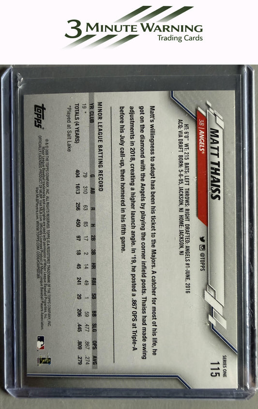2020 Topps #115 Matt Thaiss