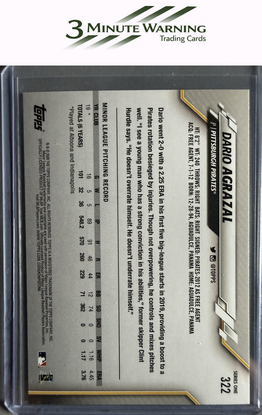 2020 Topps #322 Dario Agrazal