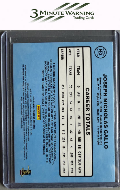 2020 Donruss #H-2 Joey Gallo Highlights Red #/149