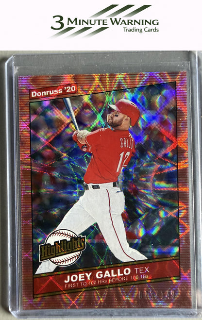 2020 Donruss #H-2 Joey Gallo Highlights Red #/149