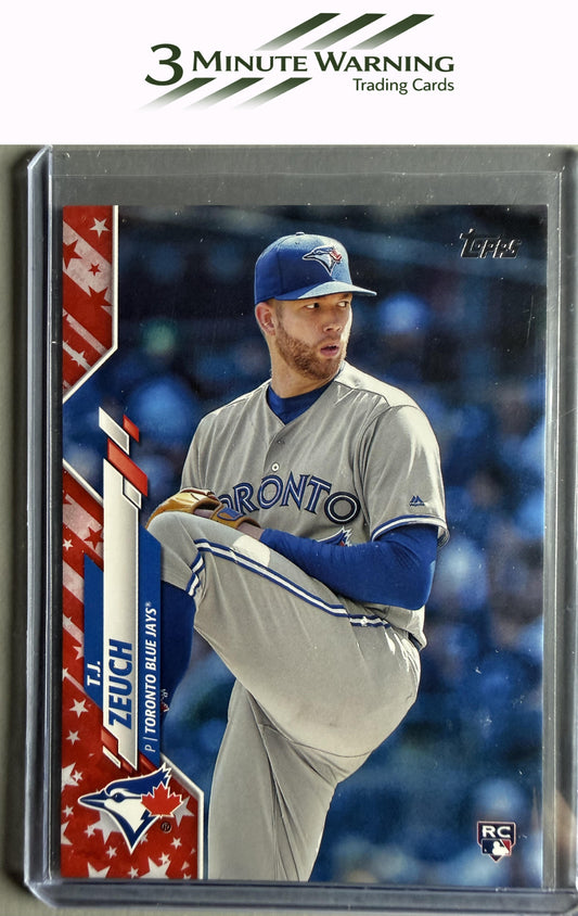 2020 Topps #407 T.J. Zeuch Independence Day #/76