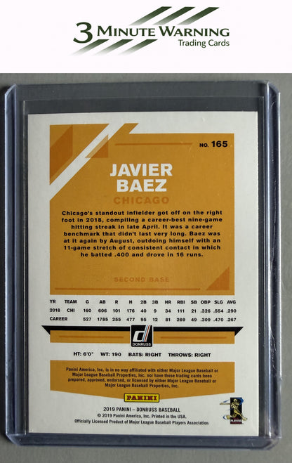 2019 Donruss #165 Javier Baez Holo Pink