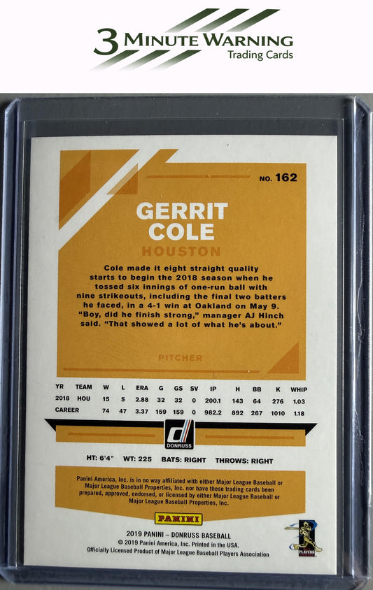 2019 Donruss #162 Gerrit Cole Holo Pink