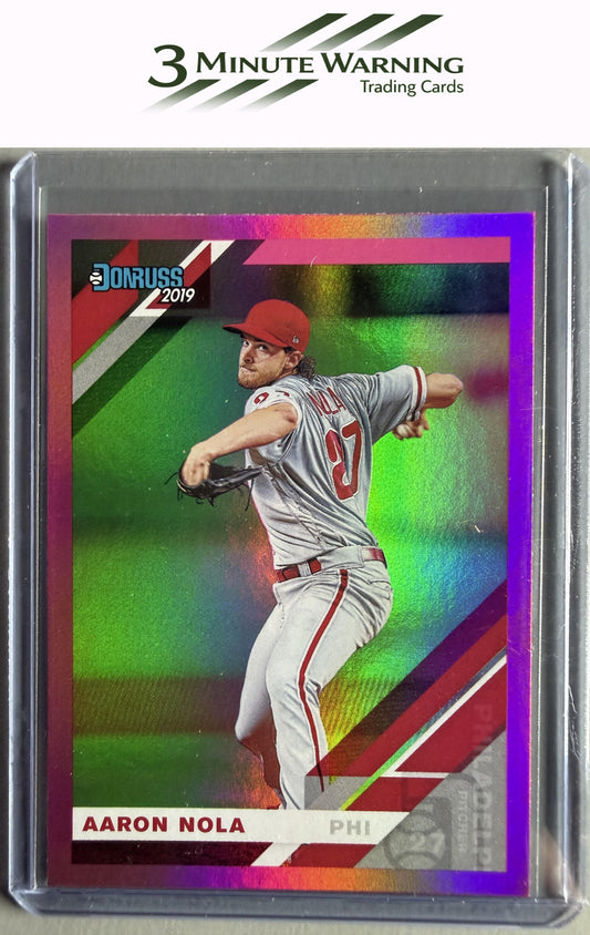 2019 Donruss #145 Aaron Nola Holo Pink