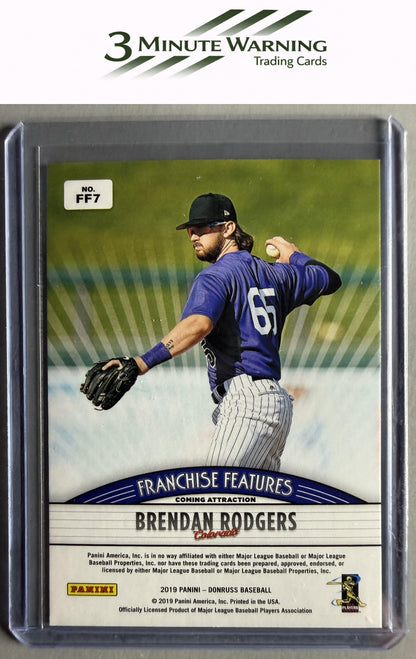 2019 Donruss #FF7 Corey Seager / Brendan Rodgers Franchise Features Pink Fireworks