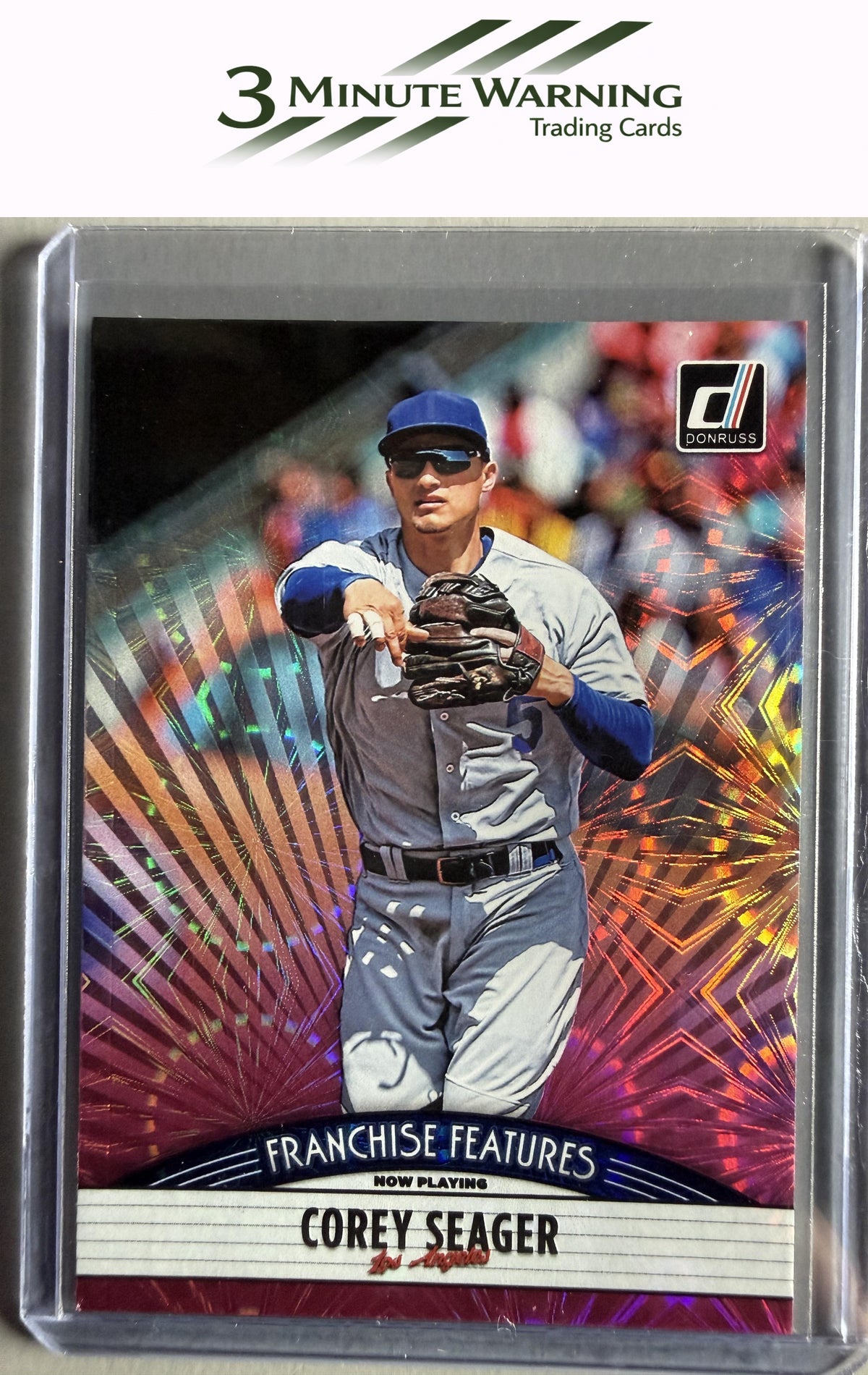 2019 Donruss #FF7 Corey Seager / Brendan Rodgers Franchise Features Pink Fireworks
