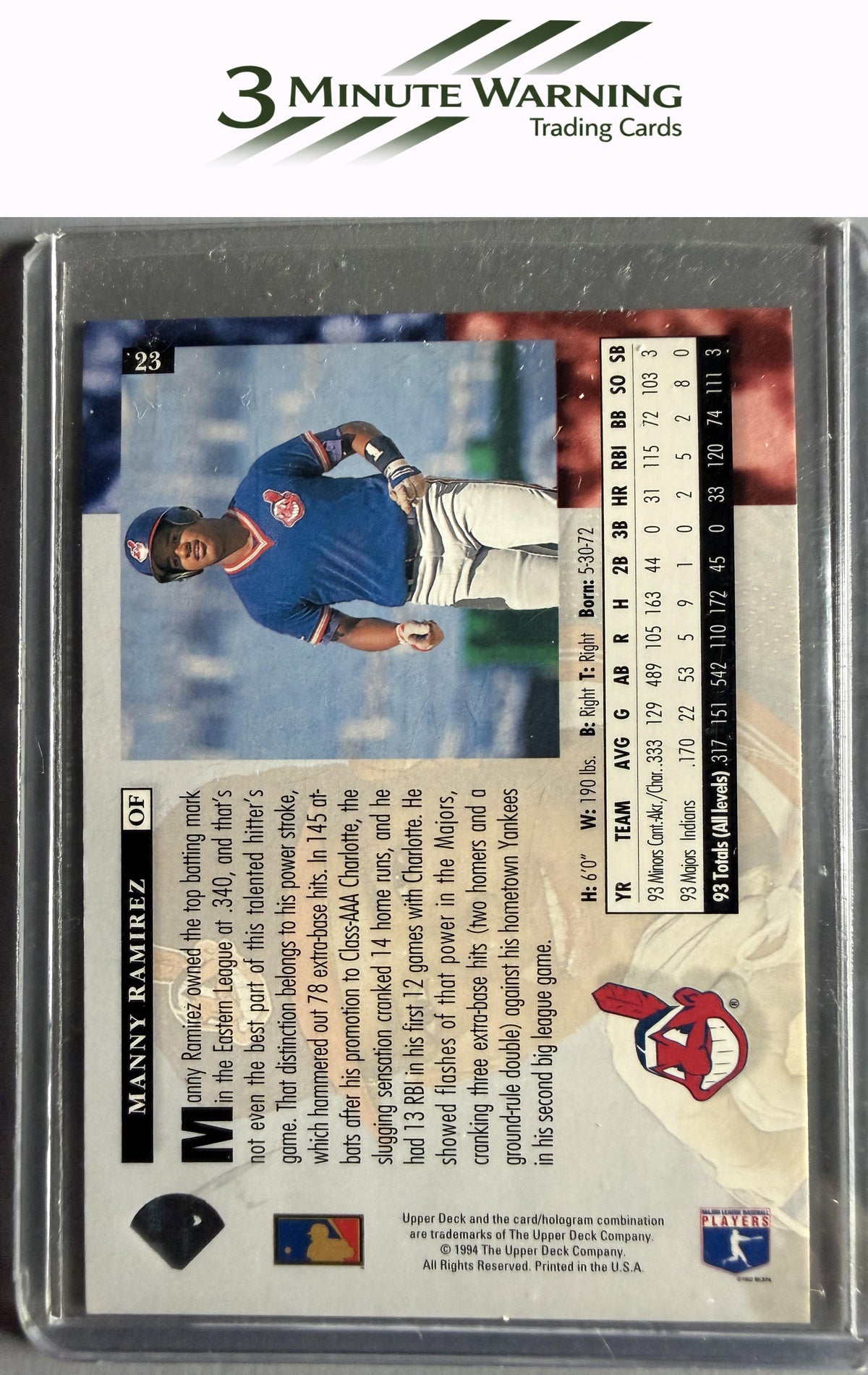 1994 Upper Deck #23 Manny Ramirez