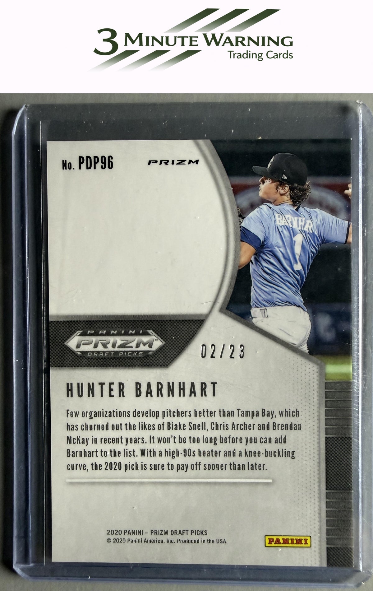 2020 Panini  #PDP96 Hunter Barnhart Burgundy Cracked Ice Prizm #/23
