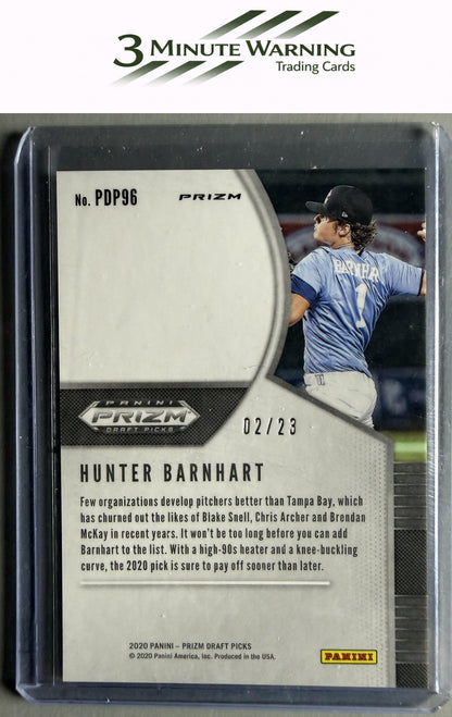 2020 Panini  #PDP96 Hunter Barnhart Burgundy Cracked Ice Prizm #/23