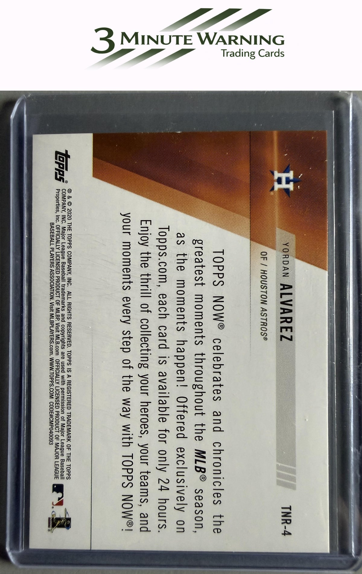2020 Topps #TNR-4 Yordan Alvarez Topps Now Review 2019