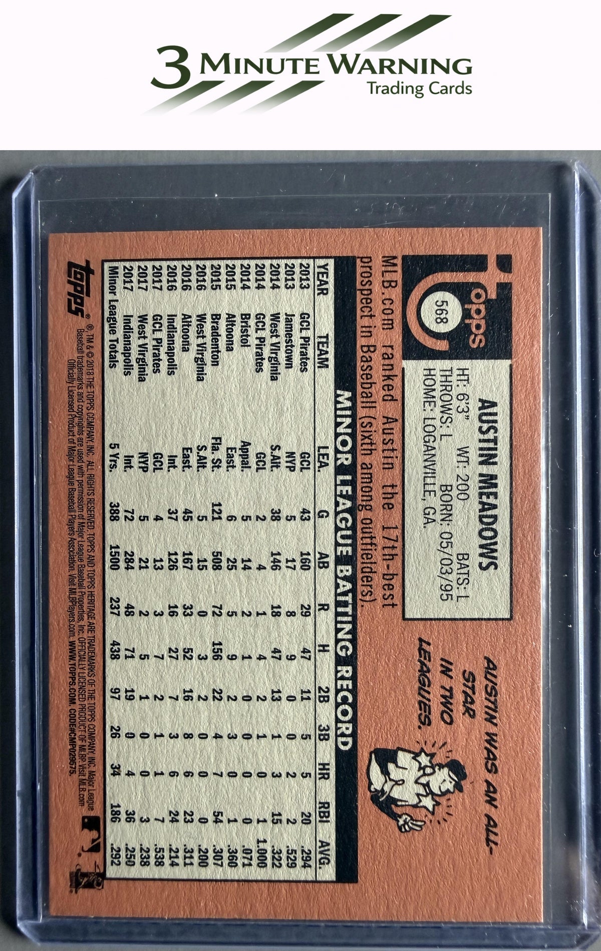 2018 Topps Heritage #568 Austin Meadows