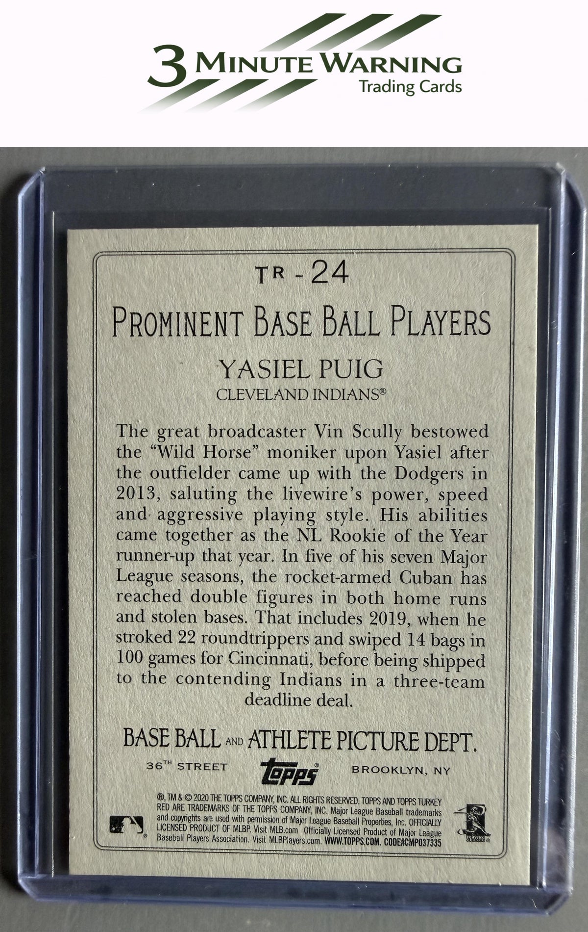 2020 Topps #TR-24 Yasiel Puig Turkey Red 2020 (Series 1)