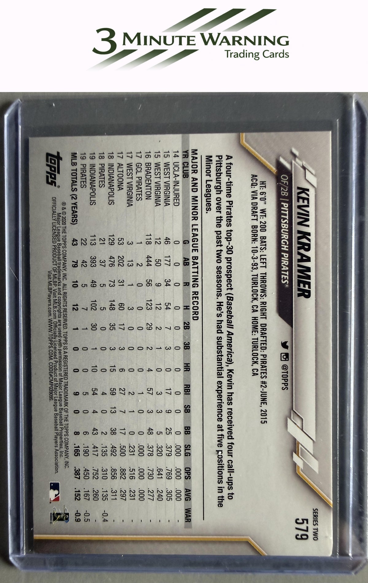 2020 Topps #579 Kevin Kramer Rainbow Foil
