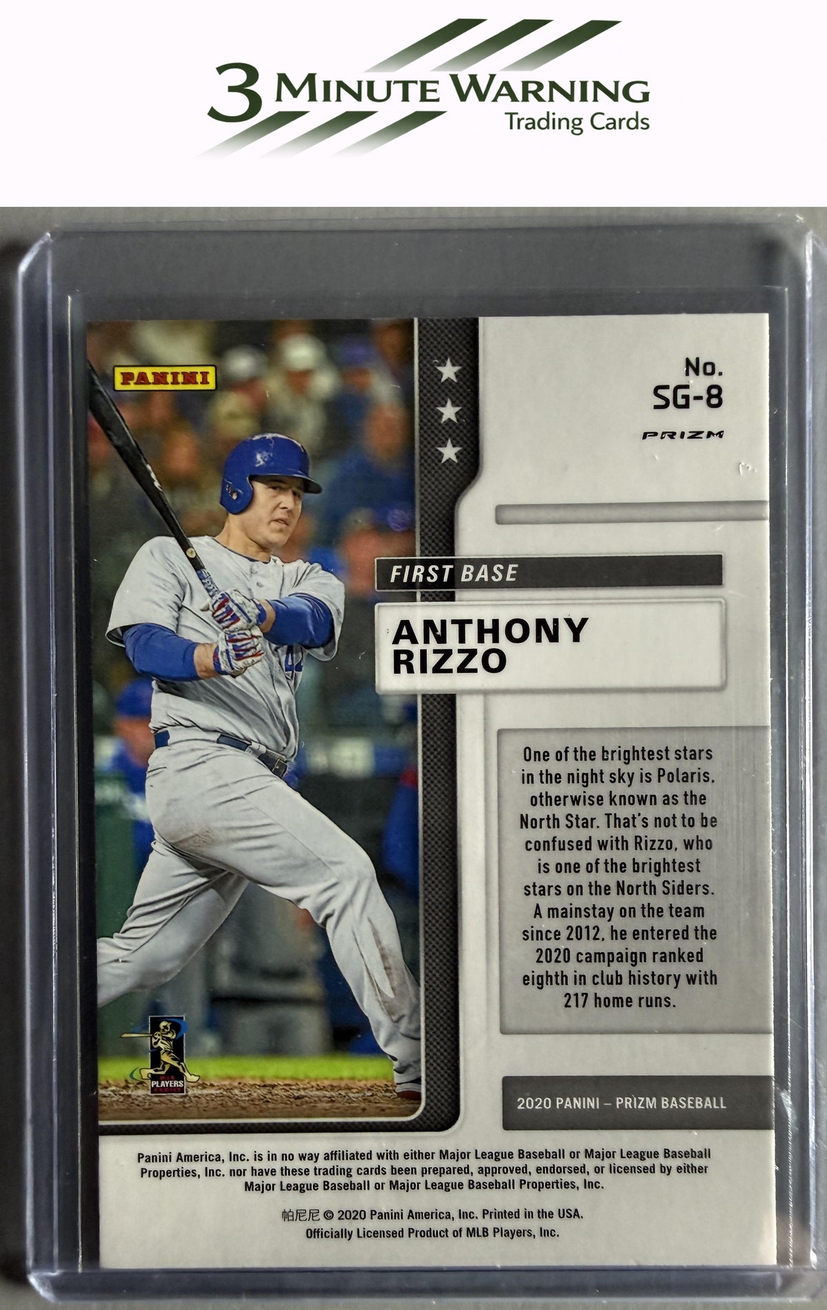 2020 Panini Prizm #SG-8 Anthony Rizzo Star Gazing Red, White, and Blue Prizm