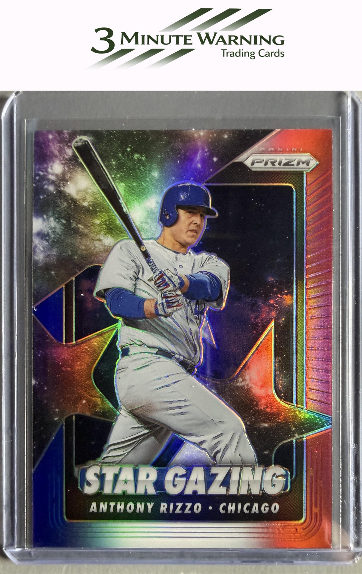 2020 Panini Prizm #SG-8 Anthony Rizzo Star Gazing Red, White, and Blue Prizm