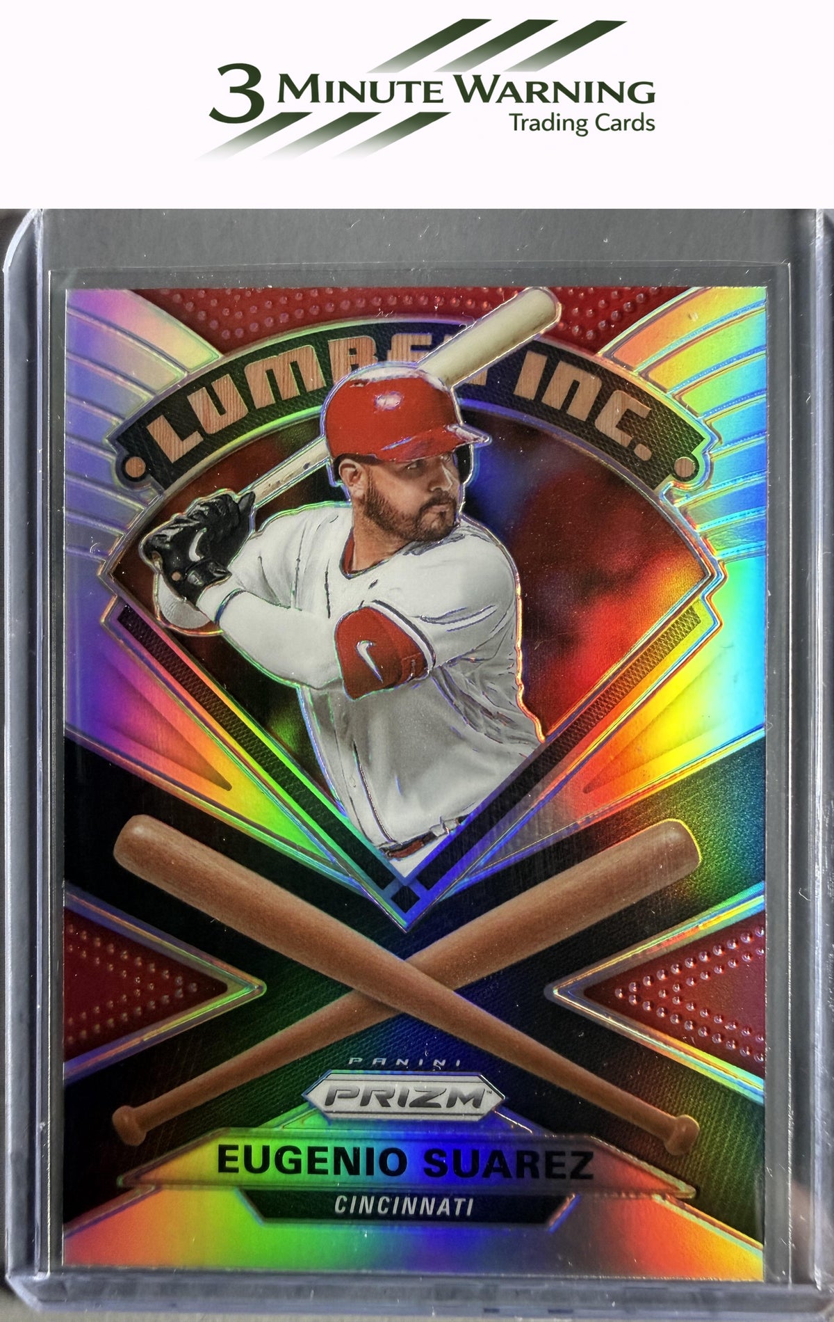 2020 Panini Prizm #LI-9 Eugenio Suarez Lumber Inc. Silver Prizm