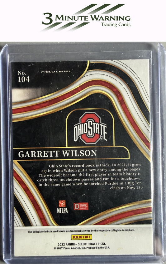2022 Panini Select Draft Picks #104 Garrett Wilson Blue (Retail Base)