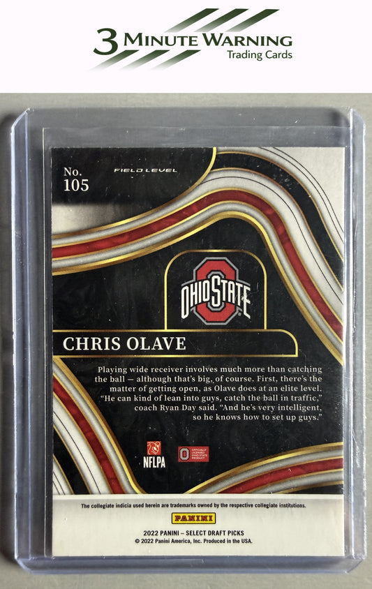 2022 Panini Select Draft Picks #105 Chris Olave Blue (Retail Base)