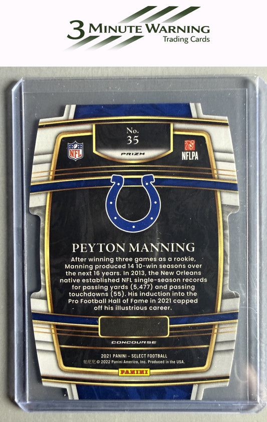 2021 Panini Select #35 Peyton Manning Silver Prizm Die Cut