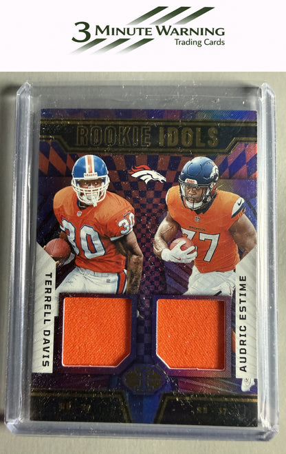 2024 Panini #RI-DE Audric Estime / Terrell Davis Rookie Idols Dual Memorabilia