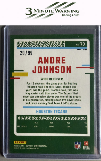 2023 Donruss Optic #70 Andre Johnson Red #/99