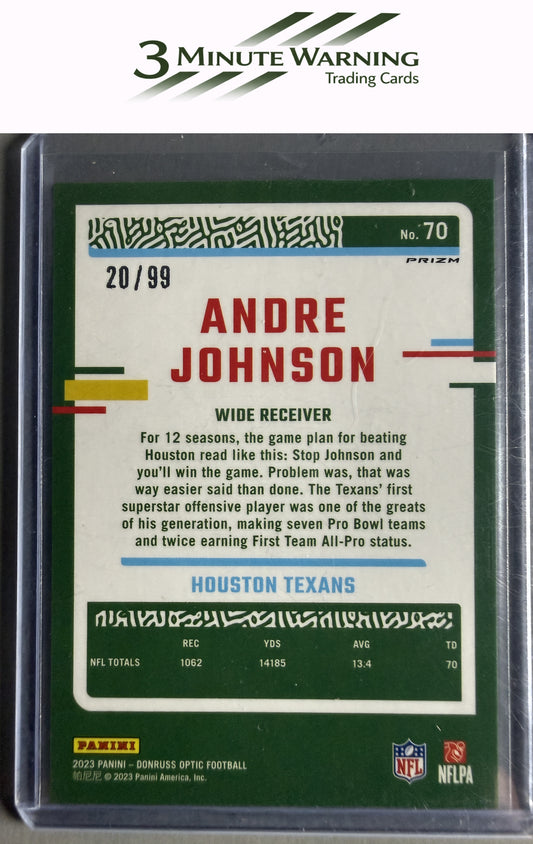 2023 Donruss Optic #70 Andre Johnson Red #/99
