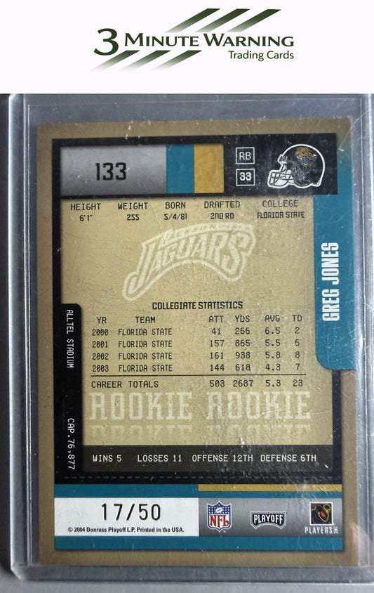 2004 Playoff Contenders #133 Greg Jones Playoff Ticket #/50
