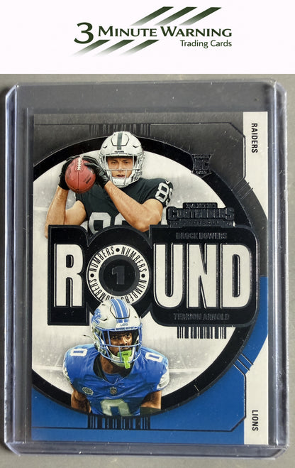 2024 Panini Contenders #23 Brock Bowers / Terrion Arnold Round Numbers