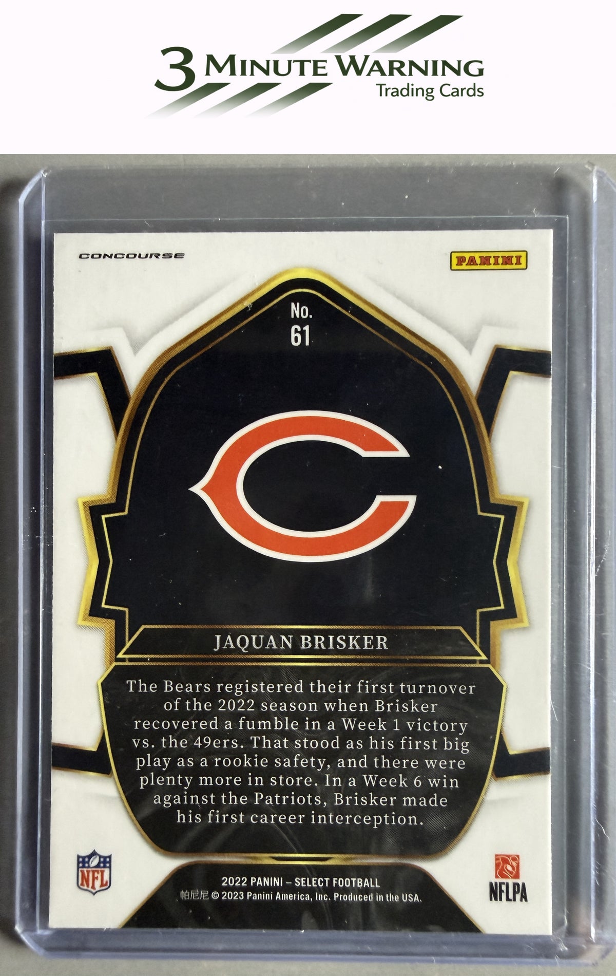 2022 Panini Select #61 Jaquan Brisker