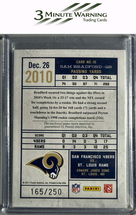 2011 Panini Timeless Treasures #10 Sam Bradford  #/250