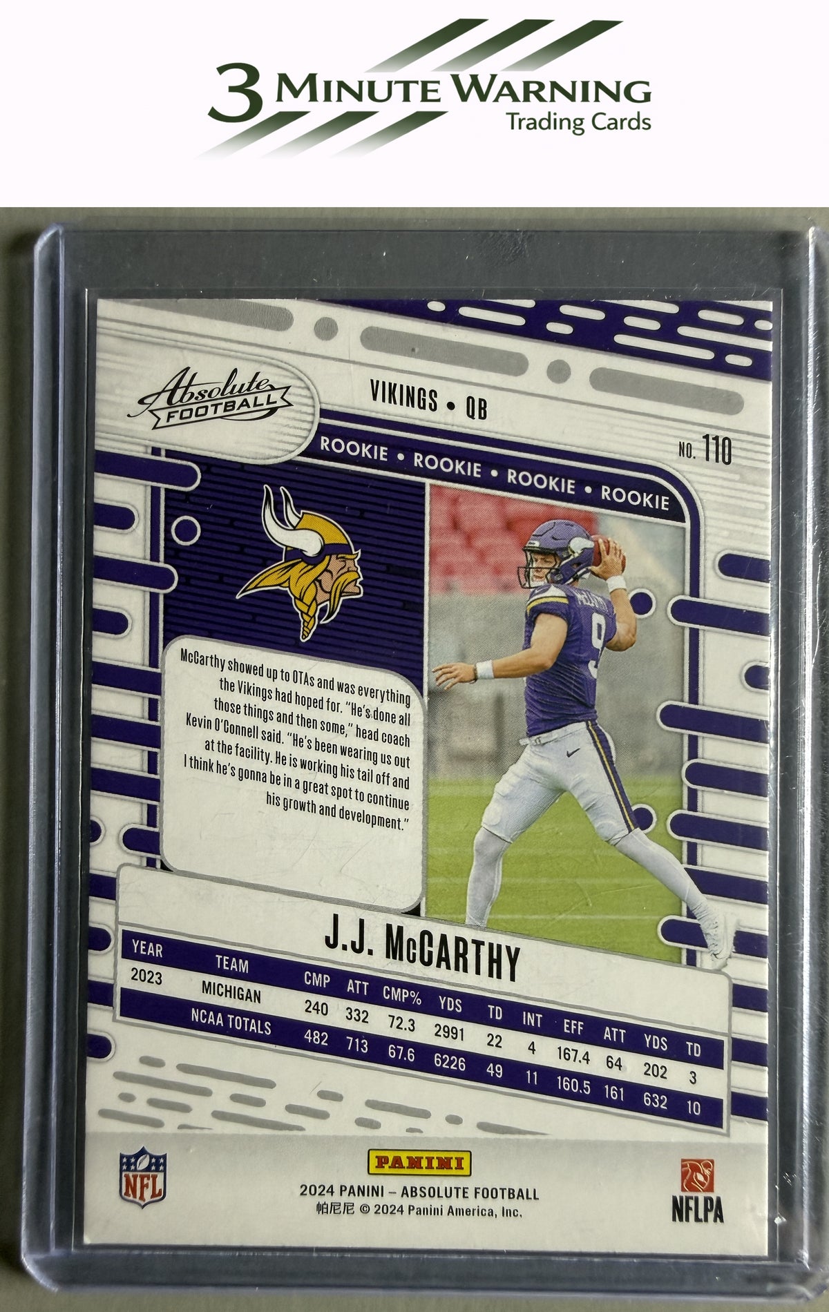 2024 Panini Absolute #110 J.J. McCarthy Retail