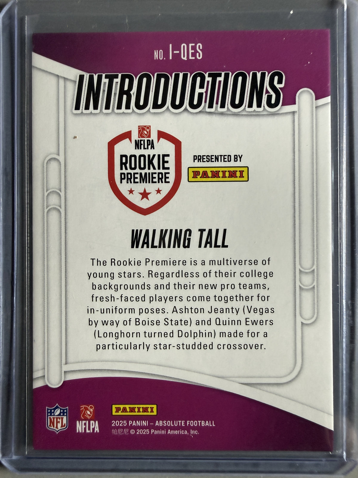 2025 Panini Absolute #I-QES Walking Tall Introductions