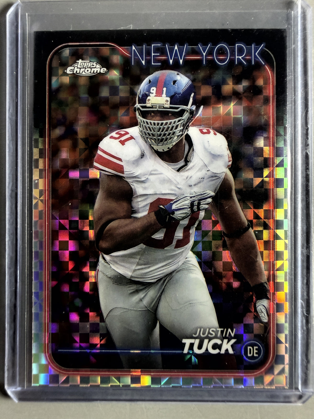 2024 Topps Chrome #142 Justin Tuck X-Fractor