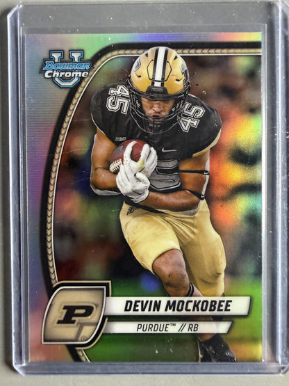 2024 Bowman University Chrome #175 Devin Mockobee Refractor