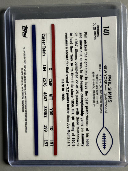 2024 Topps Chrome #140 Phil Simms Prism Refractor