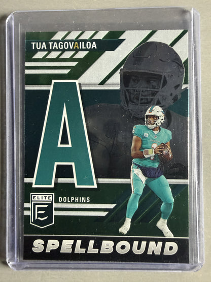 2023 Donruss Elite #SB-TT6 Tua Tagovailoa Spellbound Green
