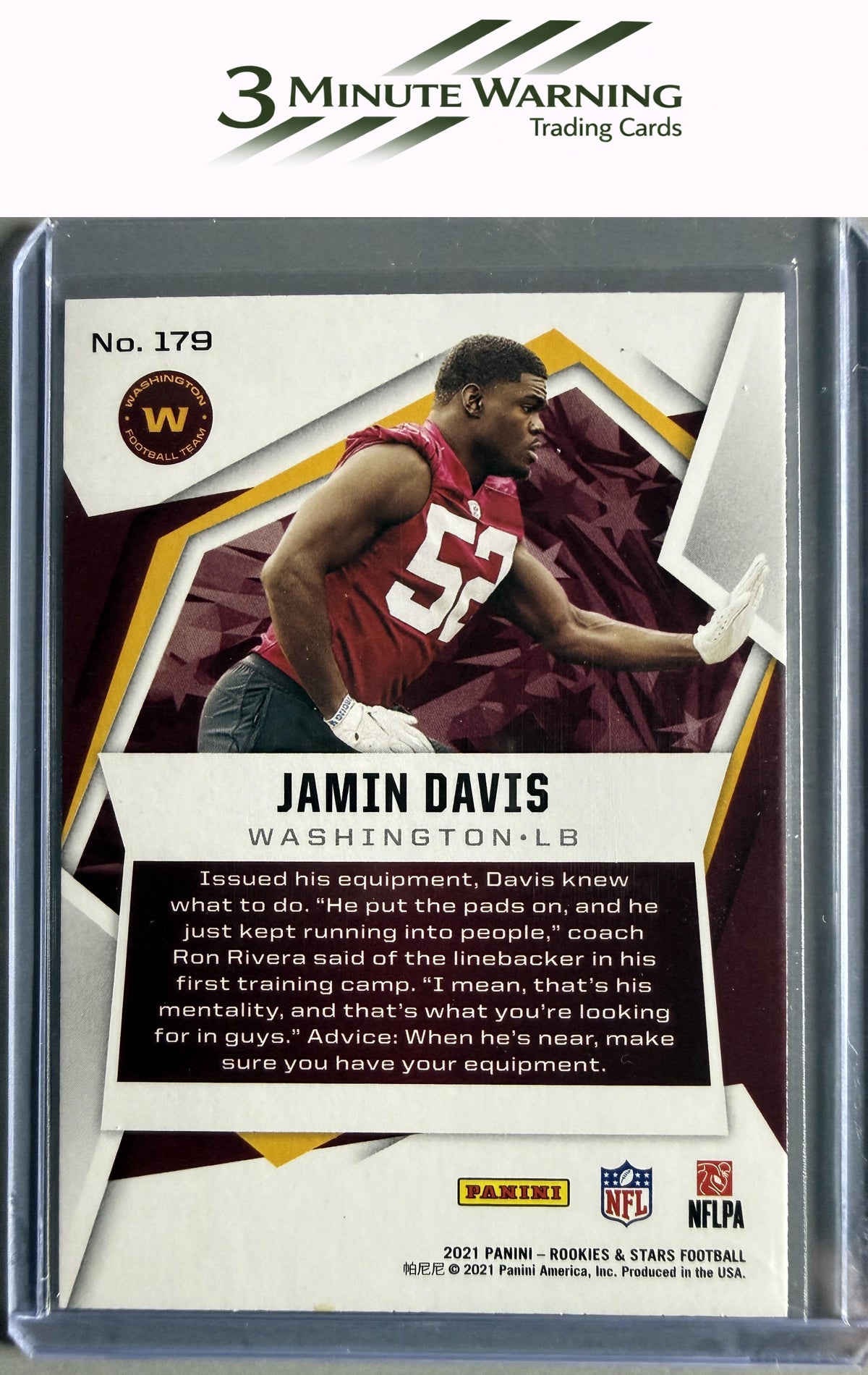 2021 Panini Rookies & Stars #179 Jamin Davis
