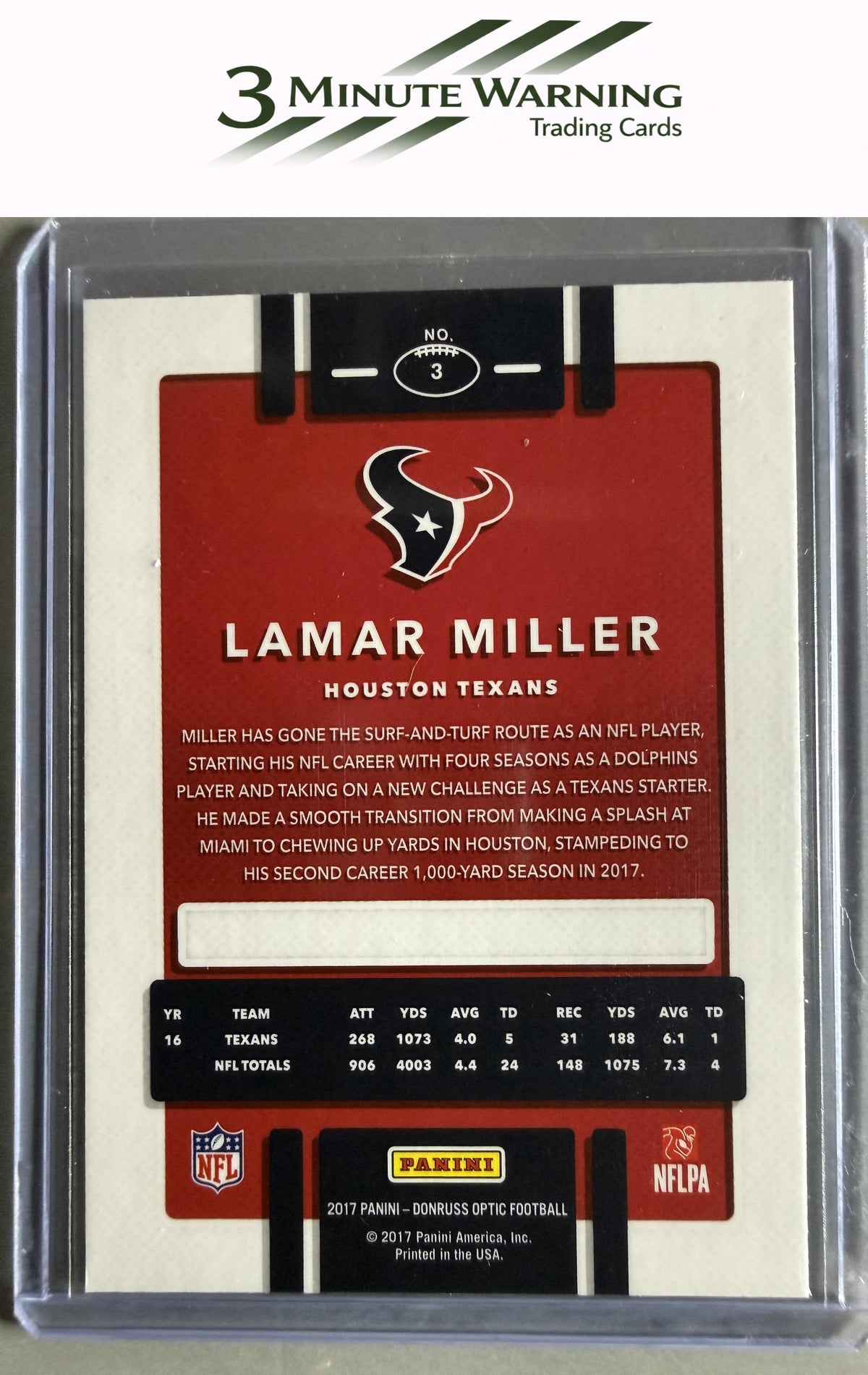 2017 Donruss Optic #3 Lamar Miller