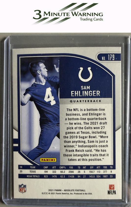 2021 Panini Absolute #179 Sam Ehlinger Blue
