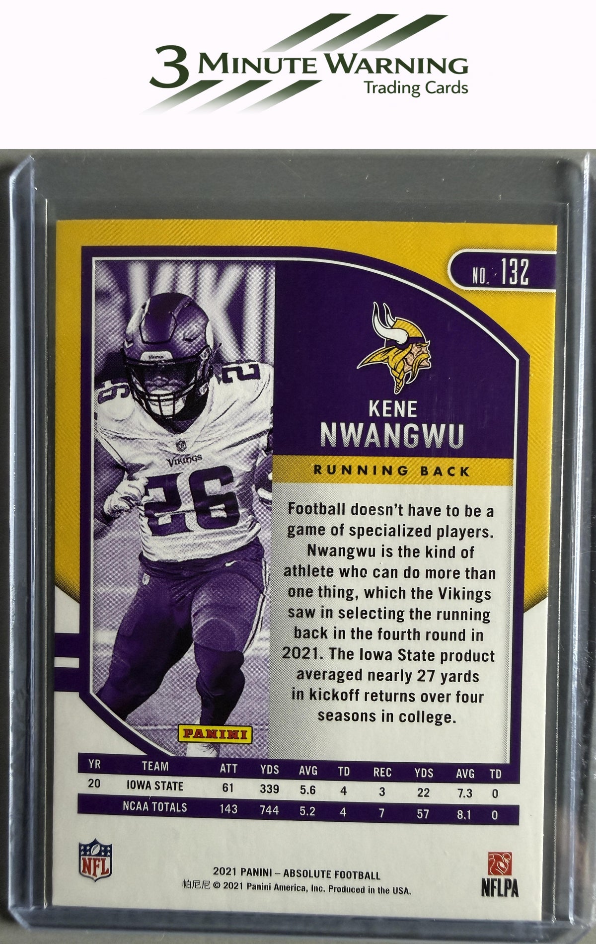 2021 Panini Absolute #132 Kene Nwangwu Retail