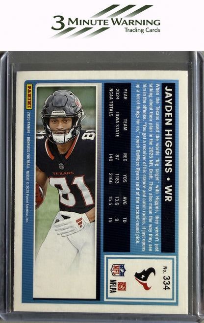 2025 Donruss #334 Jayden Higgins