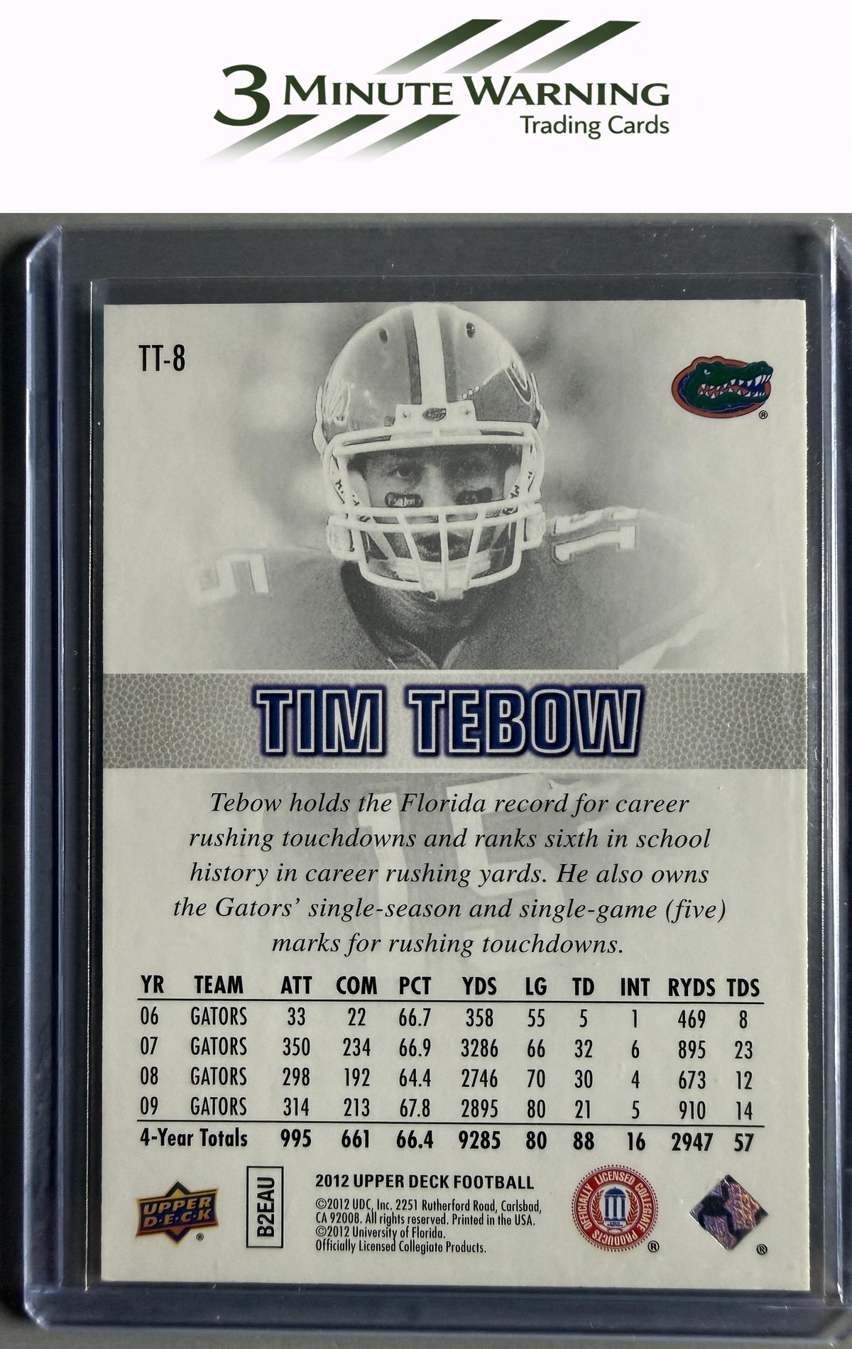 2012 Upper Deck #TT-8 Tim Tebow