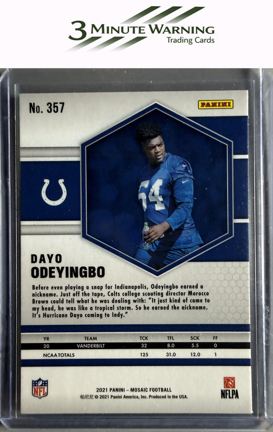 2021 Panini Mosaic #357 Dayo Odeyingbo