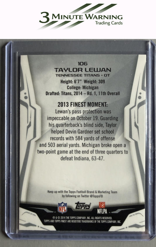 2014 Finest #106 Taylor Lewan